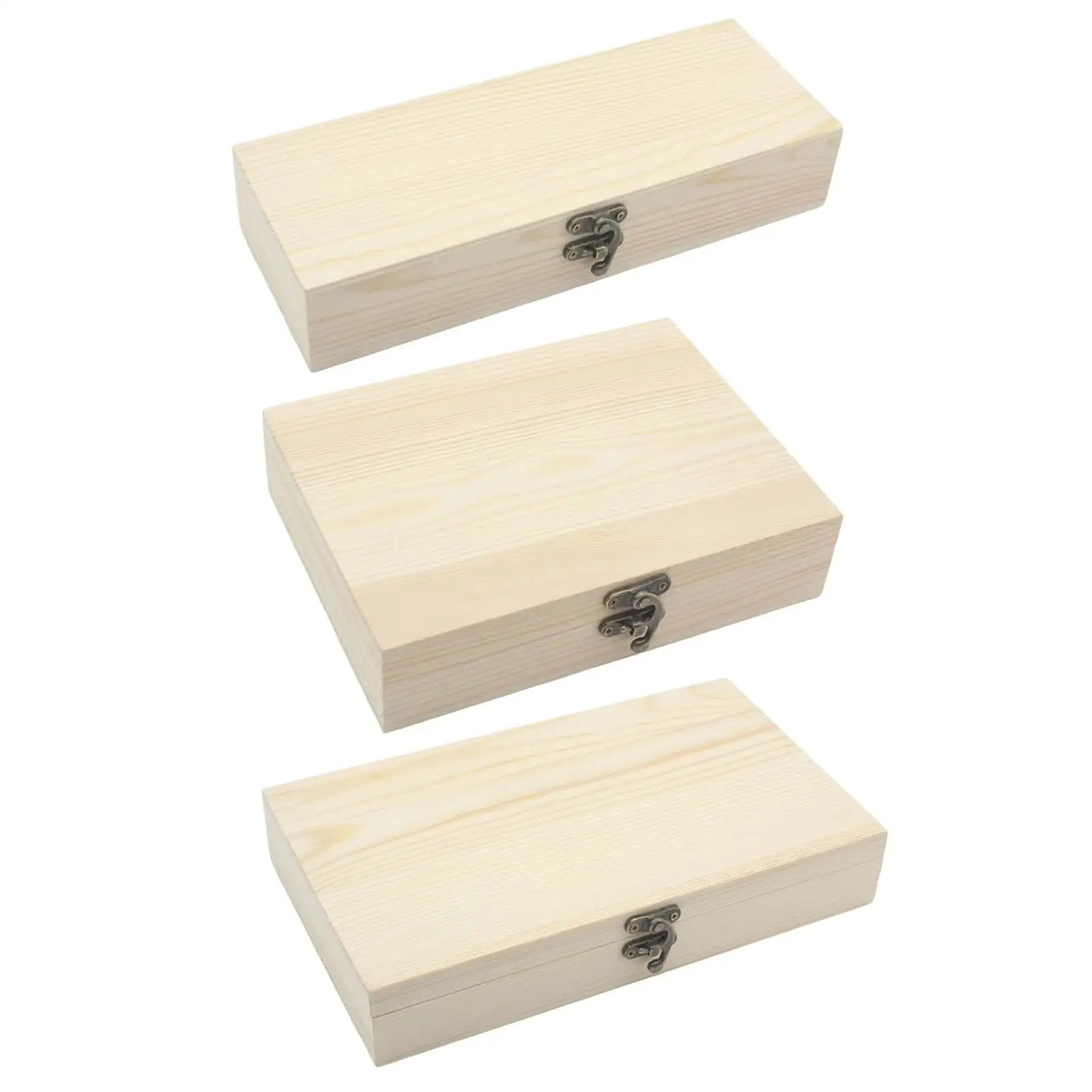 Natural Wooden Box Front Closure Keepsake Keepsake Box Jewelry Box Rectangular