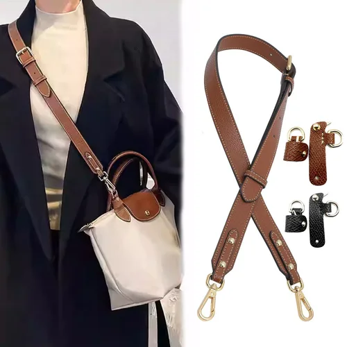 Imagen 1 del producto Nueva correa de bolso ajustable para accesorios de bolso Longchamp, mango corto, tamaño pequeño, sin modificación de perforación, correa de hombro
