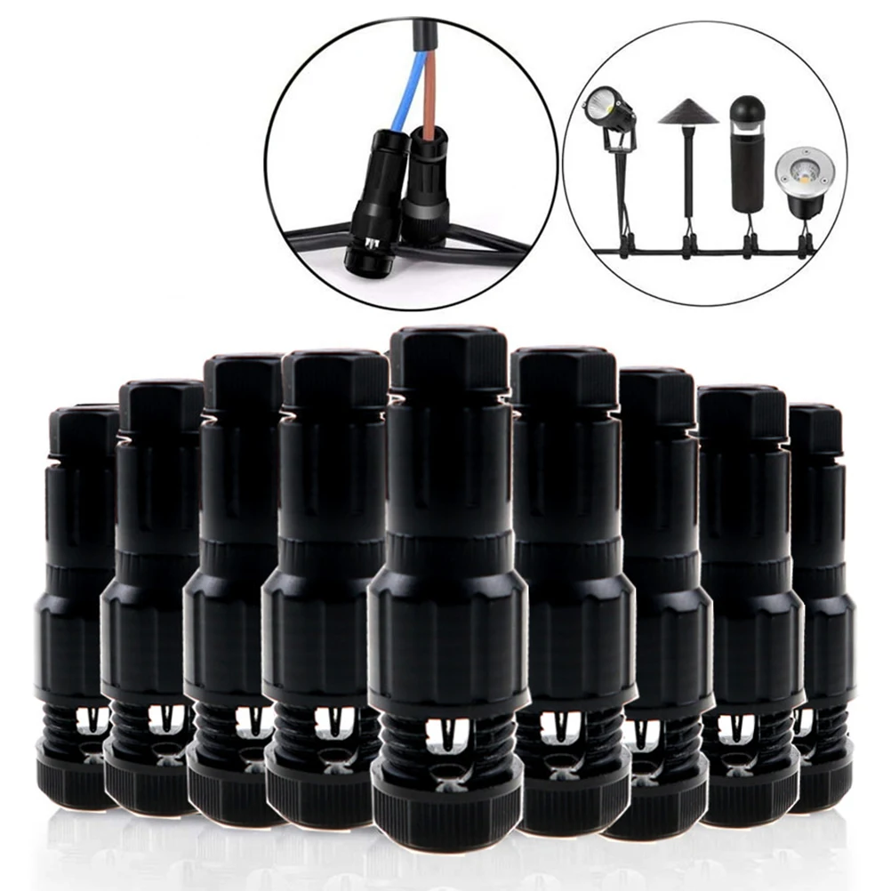 

4 шт. водонепроницаемые низковольтные соединители для проводов, нейлоновые, для подземных светильников, быстрая установка, без обжима