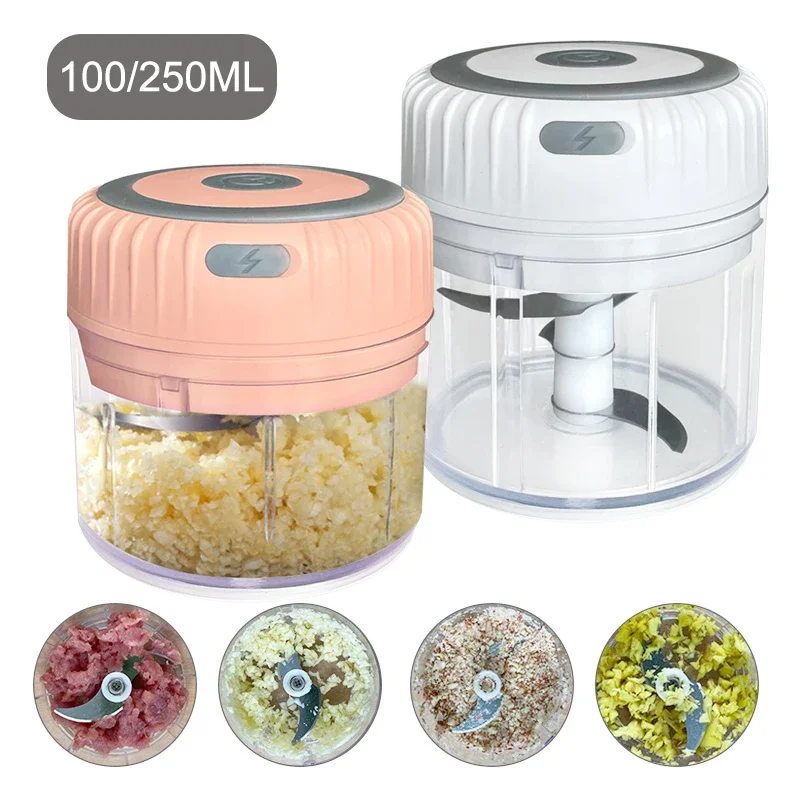 Mini Electric Garlic Chopper USB Charging Kitchen Tool