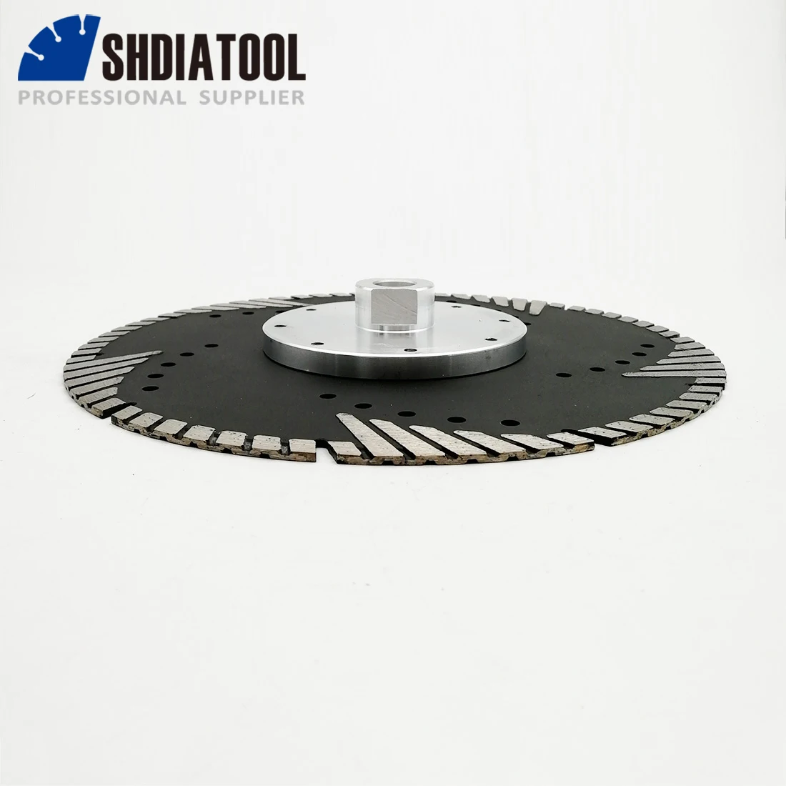 SHDIATOOL 2pcs M14 Thread 9"/230MM Diamond Saw Blades Granite Marble Cutting Discs With Slant Turbo Protection Teeth