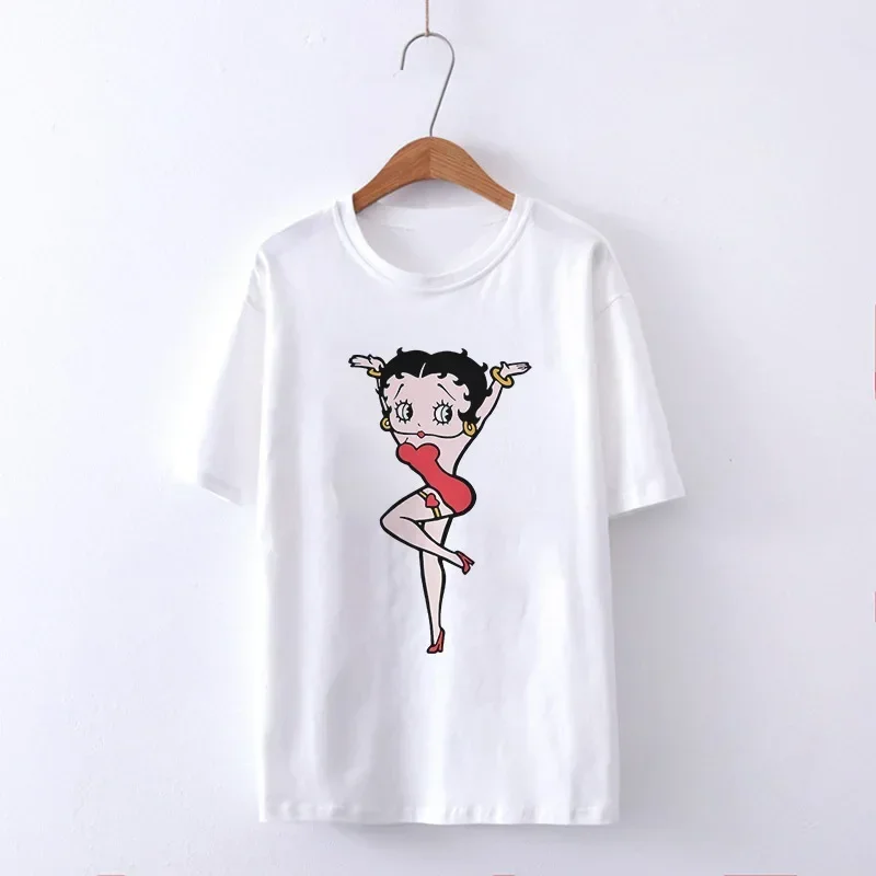 New Girl Printed T-shirt Women Fashion Casual Round Neck Short Sleeve Women's Wear Aesthetic Clothes Summer Polyester S-5xl