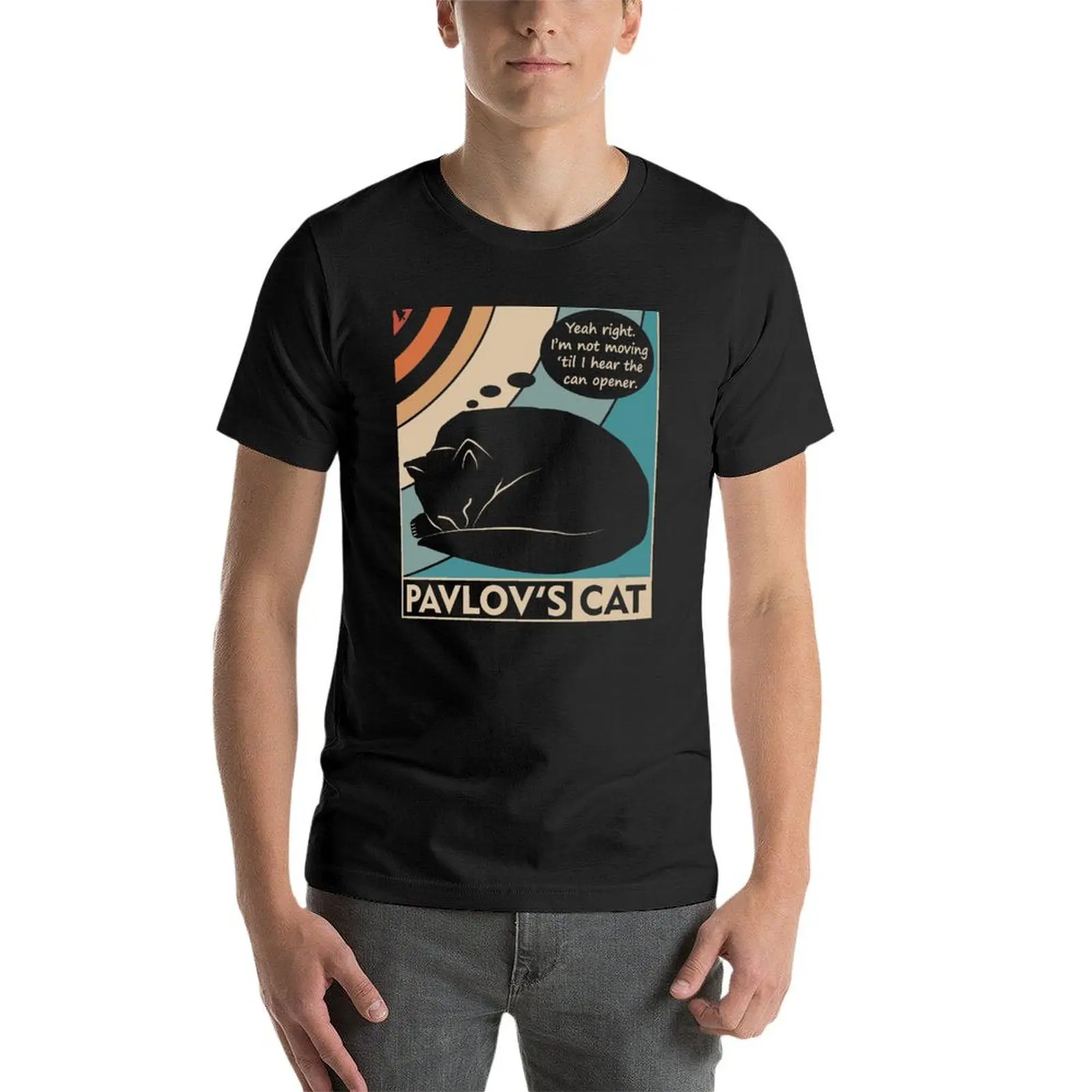 Pavlov 'S Kat Grappige Psychologie (Clr) T-Shirt Sublieme Zwaargewichten Heren T-Shirts Van Topkwaliteit