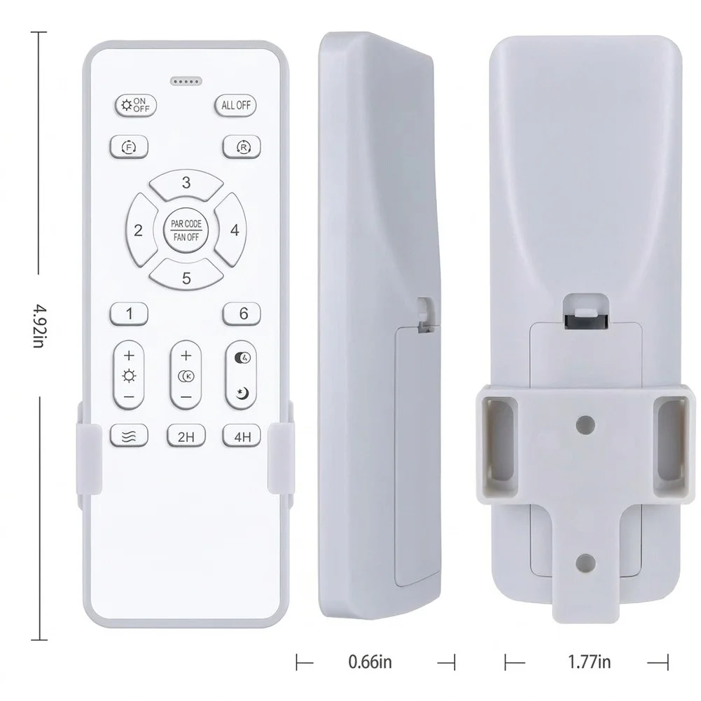 2.4G Ceiling Fan Remote Control For 36-42 Inch Fans With Lights, 6-Speed & Stepless Dimming Wireless Switch, Easy Pairing