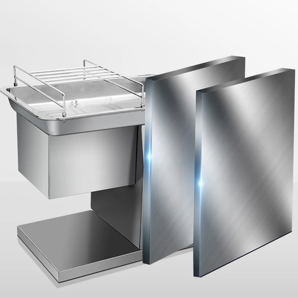 Cortadora de carne de alta potencia de escritorio, cortadora de acero inoxidable, máquina cortadora de carne fresca multifuncional, TJ-90 2025, nuevo