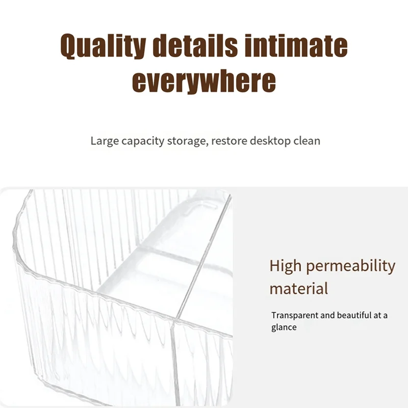 

1 Pcs Stationery Sundries Sorting Box Frame Transparent Simple Storage Rack Ins Style Office Supplies