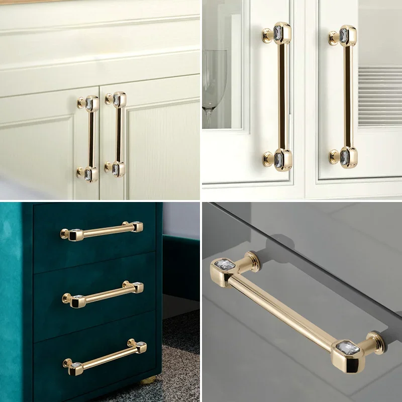 European Bright Gold Cabinet Handle Zinc Alloy Round Single Hole Drawer Handle Kitchen Furniture Cabinet Door Handle