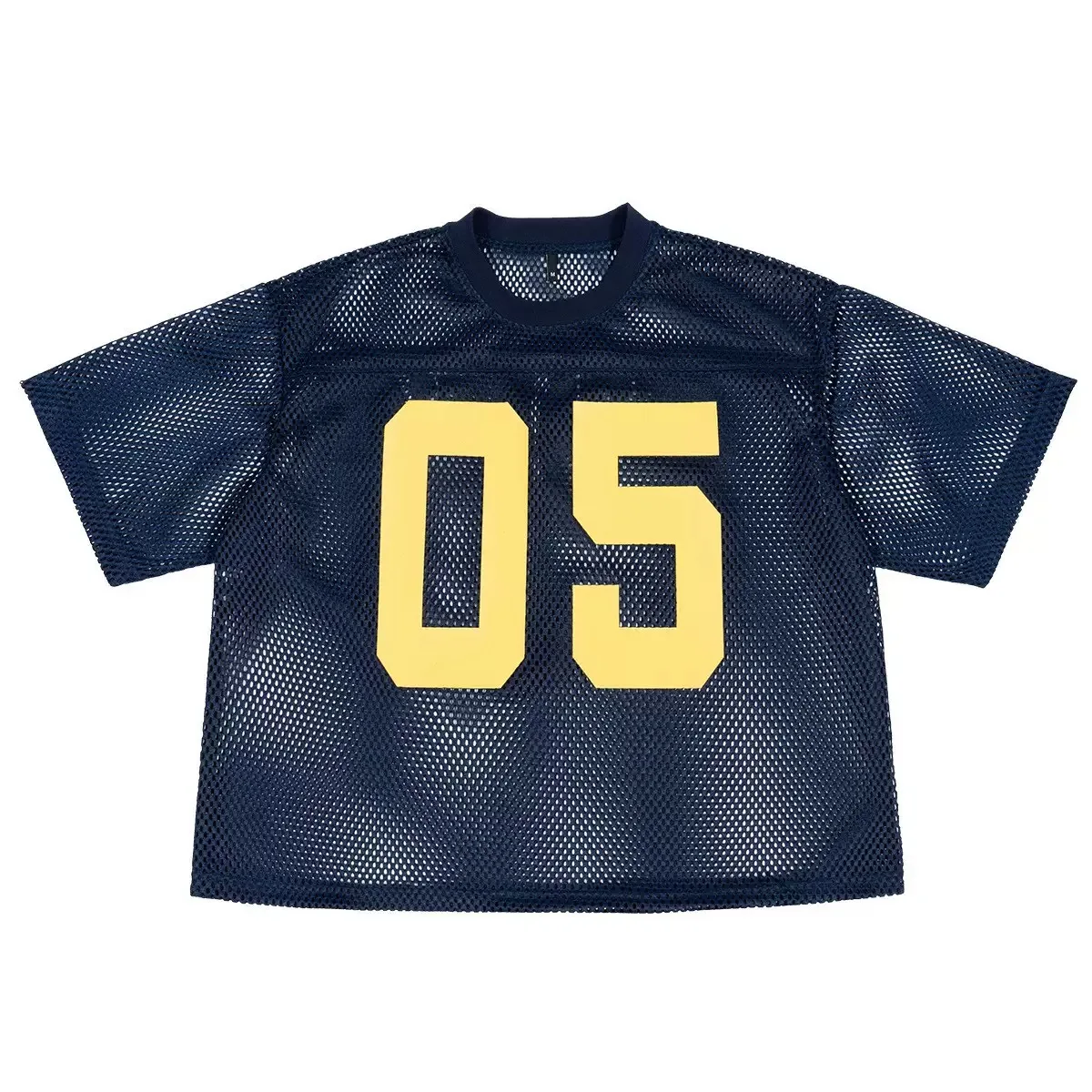 05 Print Hollowed-out Mesh T-Shirt Men No.80 Letter Print Breathable Casual Short Sleeve  American Street SAINT T Shirt view 3