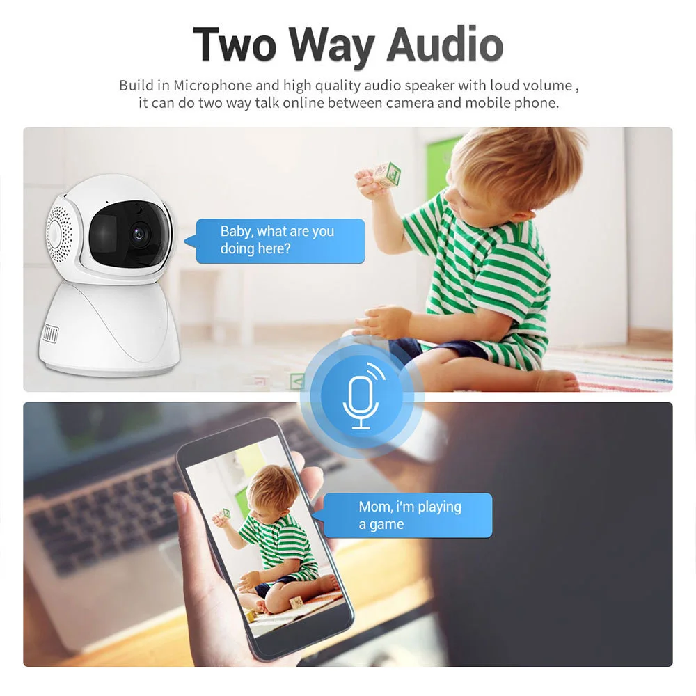 Tuya Smart 1080P 5Ghz WiFi Auto Tracking Sound Detect Security CCTV Video Baby Monitor telecamera IP Wireless interna ONVIF