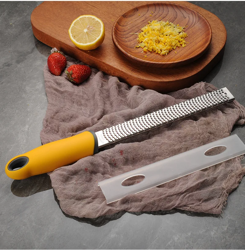 Obst-Käsereibe aus Edelstahl, Schokoladen-Zitronenschalen-Käsespäne, Reibe, Schaber, Küchenwerkzeug – Detail 12