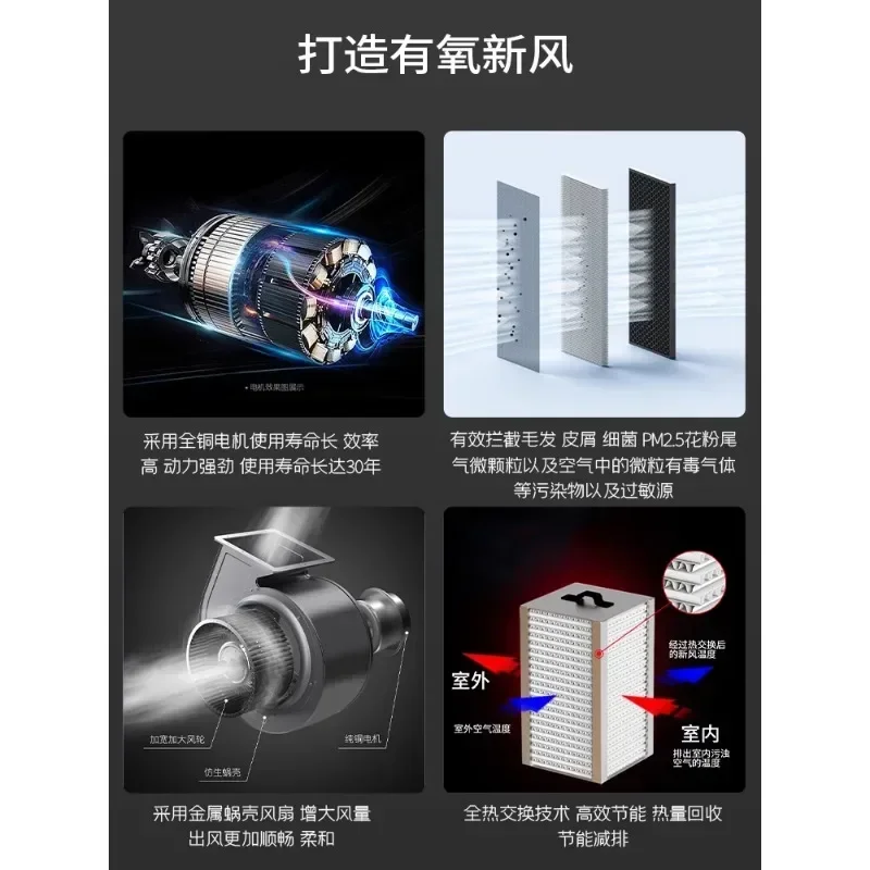 househol Whole House Purification Air Ventilation Recycle Systems Two-Way Flow Exhaust