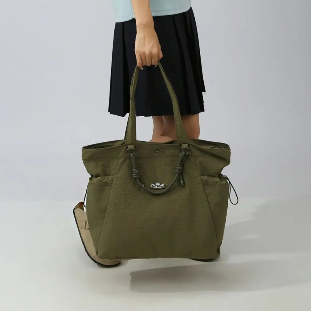 Shopping Bag Casual Nylon Tote Bag Korean Style Large Capacity Lightweight Eco Bag Handbag Nylon Rope Nylon Shoulder Bag Travel