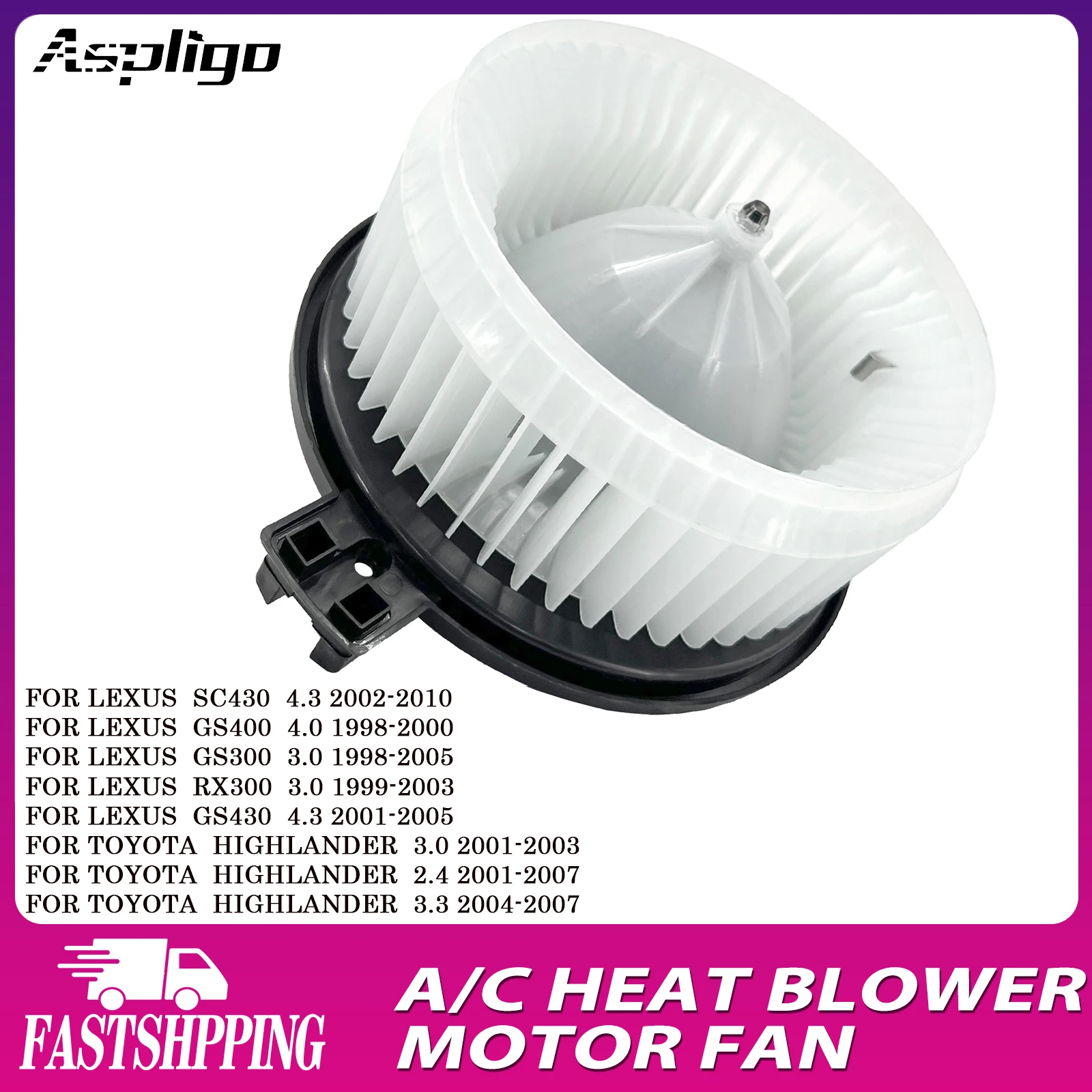 

Aspligo новый вентилятор переменного тока с обогревателем для Toyota Highlander 3,0 4,0 3,3/для Lexus SC430 GC430 4,3/GS400 4,0