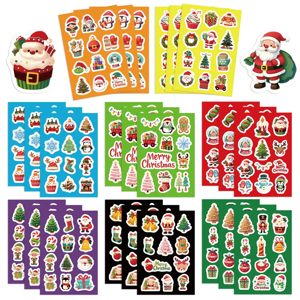 Electronics Gadgets Store - Christmas Cartoon Face Rearrange Stickers 8