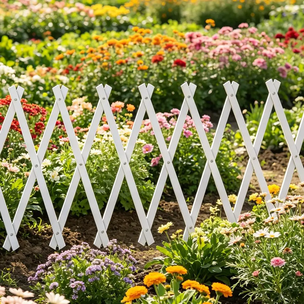 Wooden Flower Pot Trellis Expandable Wooden Fence Expandable Garden Trellis Panel 70 X 12 Inch Plastic Lattice for Climbing