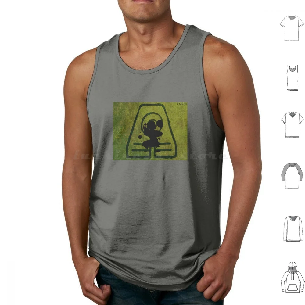Earth Bender Tank Tops Print Cotton Last Airbender Air Bender Earthbender Earth Toph Stone Blind Power