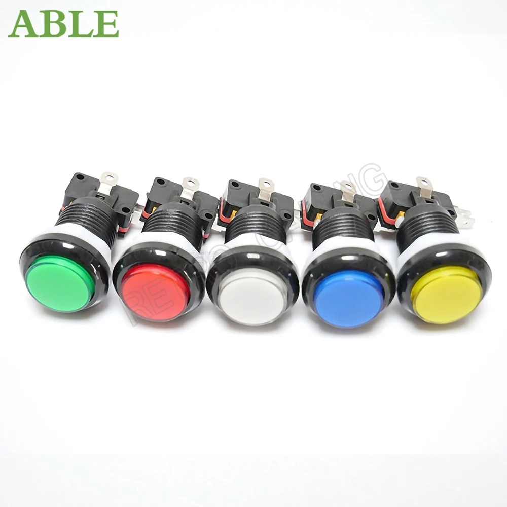 Small Round Black Border Button LED Button 33mm Suitable for Arcade Game Video Game Claw Machine Arcade