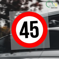 Fashion Creative Speed Limit 45 Km Car Sticker Pvc Personality Waterproof Auto Beautifully Decorated Decals