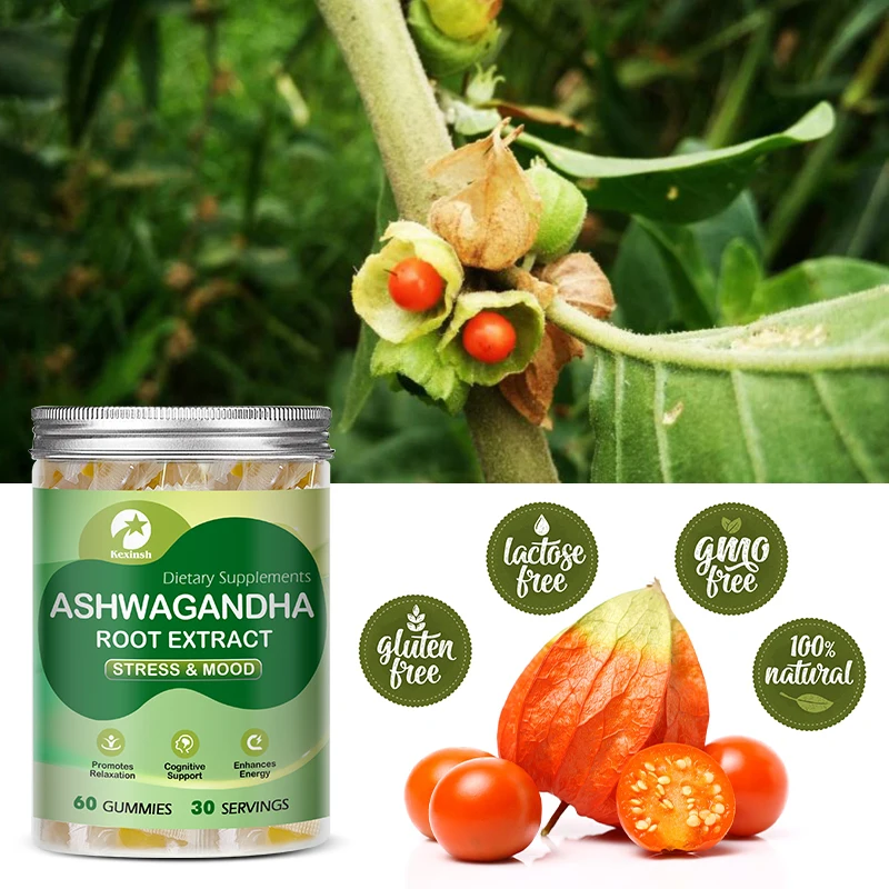 Ashwagandha Gummies  South Africa Drunken Eggplant Soft Candy Supports Calm Mood, Relaxation and Cognitive Support