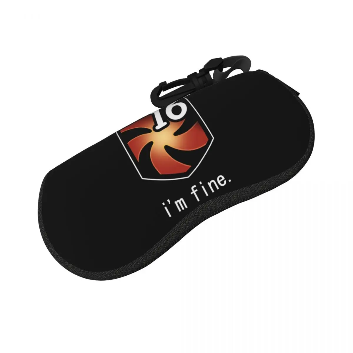 

I'm Fine Vuln Stacks Shell Glasses Case Protective Sunglasses Box Women Men Soft Eyeglasses Bag Pouch