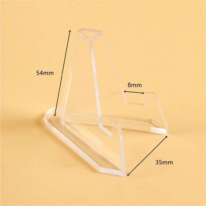 ABLN-60Pcs 투명 아크릴 코인 디스플레이 스탠드 홀더 소형 이젤 랙 카드 기념 챌린지 코인 캡슐 홀더 지원