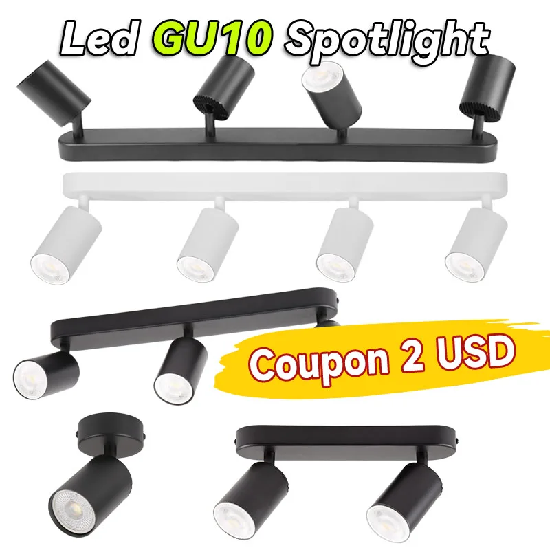 LED Ceiling Lamp Spot GU10 Indoor Spotlights  110V 220V Surface Mounted Ceiling Spotlight for Clothing Store Background Kitchen