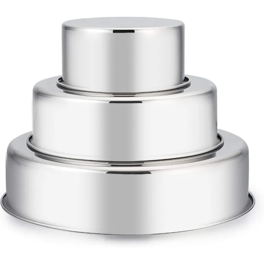 

Набор форм для торта из 3 4 ih, 6 ih, 8 ih, нержавеющая сталь, маленькие круглые многослойные формы для выпечки тортов, идеально подходящие для Tier Smash Cake, нетоксичное здоровье
