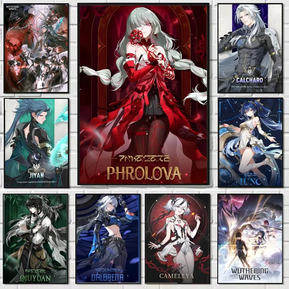 

W-Wuthering W-Waves Poster Holiday Gifts Decoration Designed For Home Restaurant Office Space Wall Art