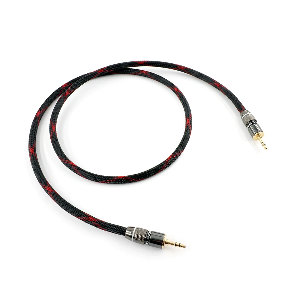 プレミアム OCC 3.5mm AUX ステレオ ケーブル - iPhone/PC/車/iPad/Xiaomi オーディオ用デュアル金メッキオス