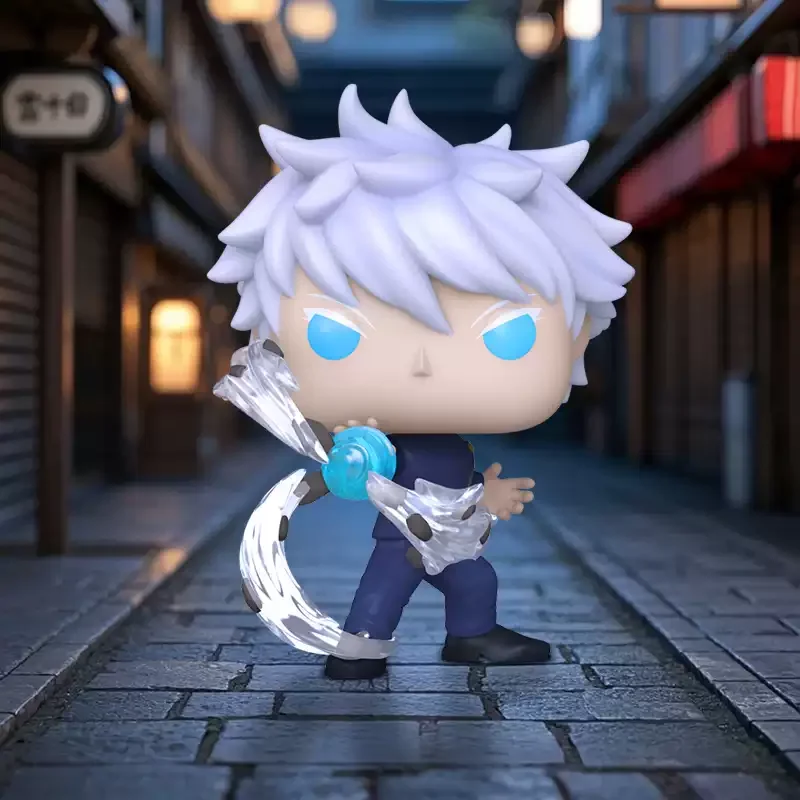 لعبة التماثيل الطرفية من Jujutsu Kaisen Pop Satoru Gojo (تقنية ملعونة: أزرق) لعبة التماثيل الطرفية للأولاد هدية حلي قابلة للجمع