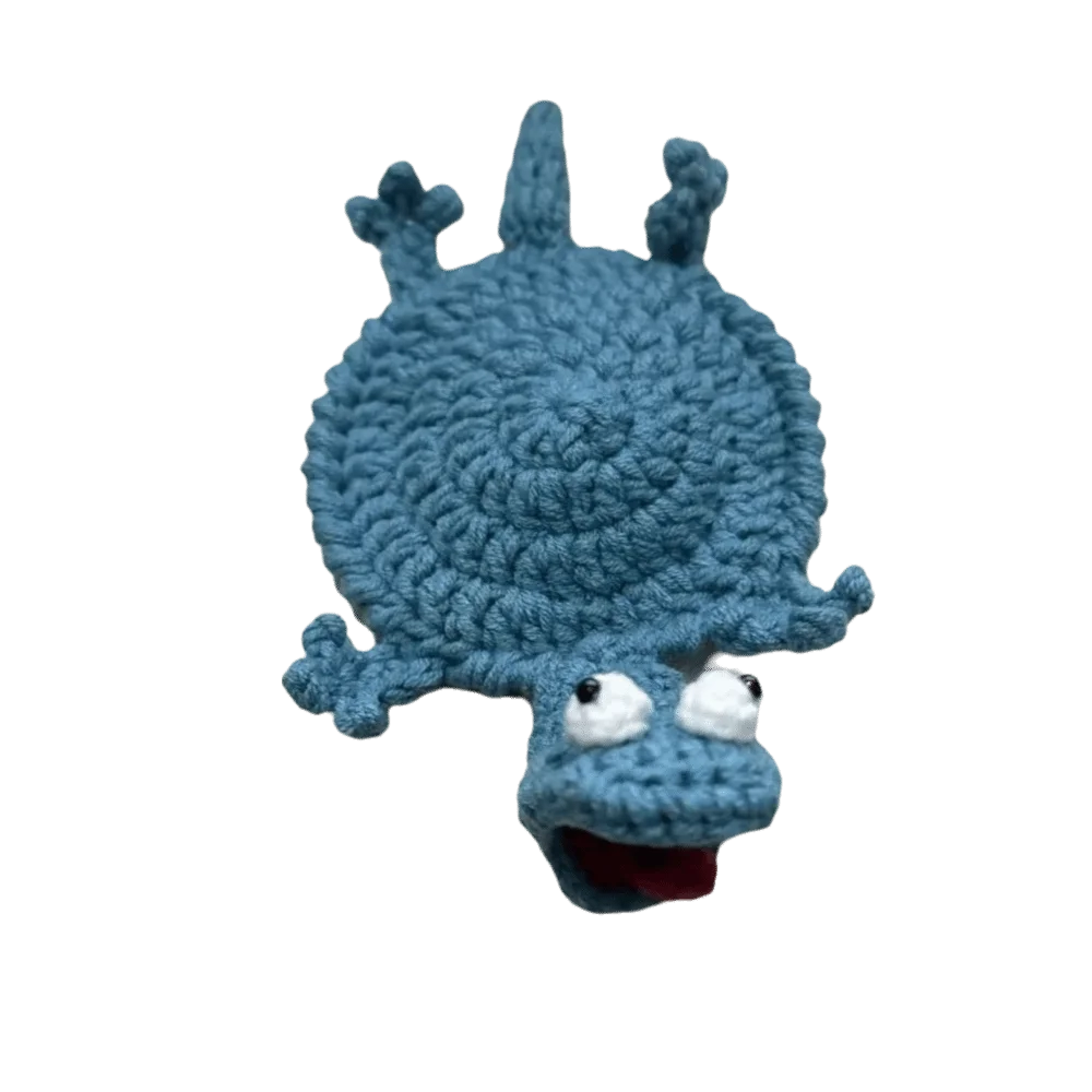 Handmade Crochet Craft Crochet Animal Coaster Non-slip Base Animal Shape Design Knitted Drink Coaster Creative Cartoon Style