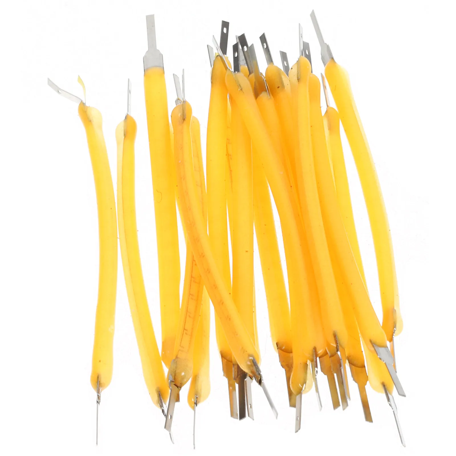 20Pcs LED Filament Warm Light Stable Texture Bright Clear Lighting for Bulb Lamp Replacement Parts Fixture Accessories