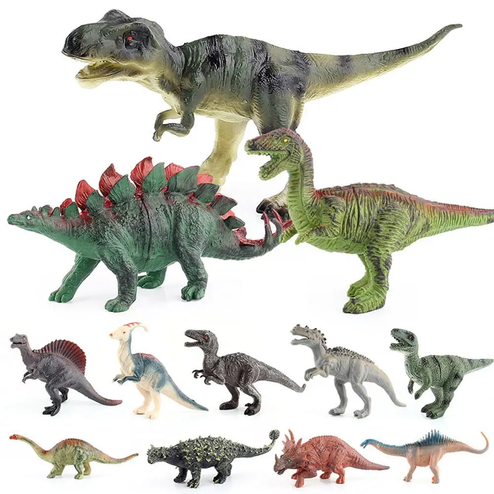 

Dinosaur Model Toys Simulation Tynosaurus Rex Stegosaurus Triceratops Static Toy Model Dinosaur World Models Set For Child Gift
