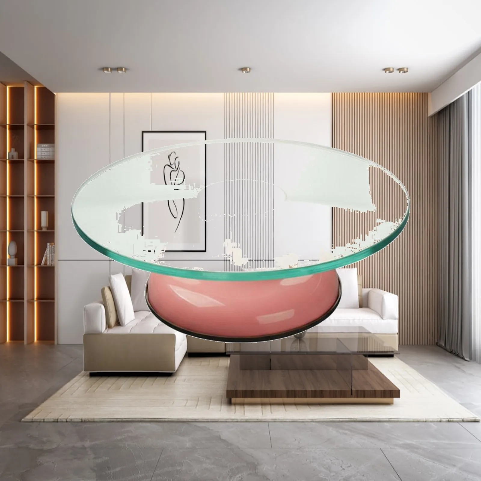 Clear Glass Cake Display Stand Rotating Base for Elegant Dessert Table Centerpiece at Special Events