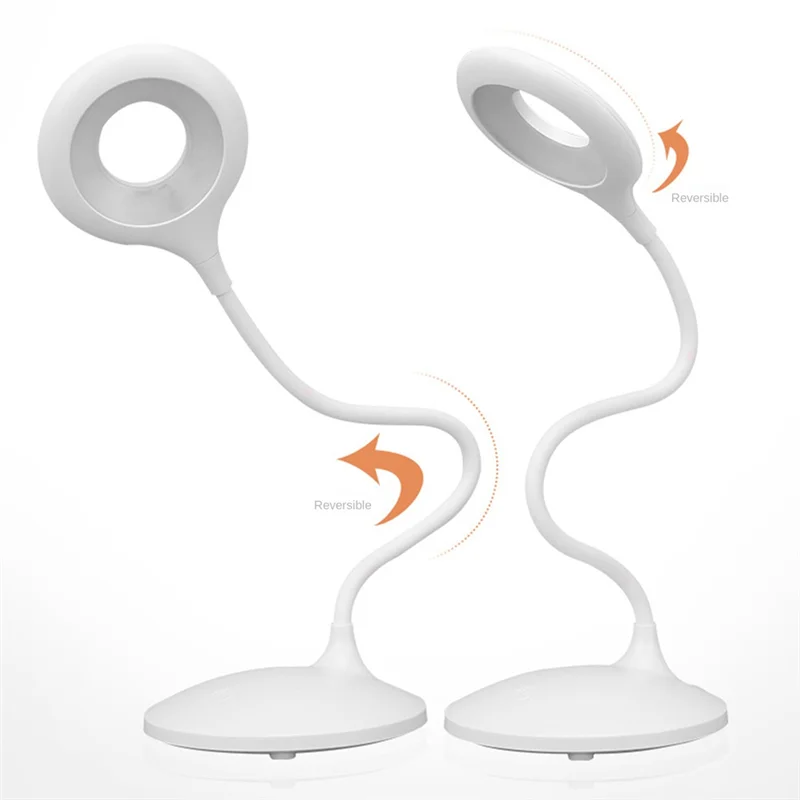 HGHO Dimmbare dreifarbige Temperatur-Schreibtischlampe, wiederaufladbare LED-Tischlampe für die Schule zu Hause