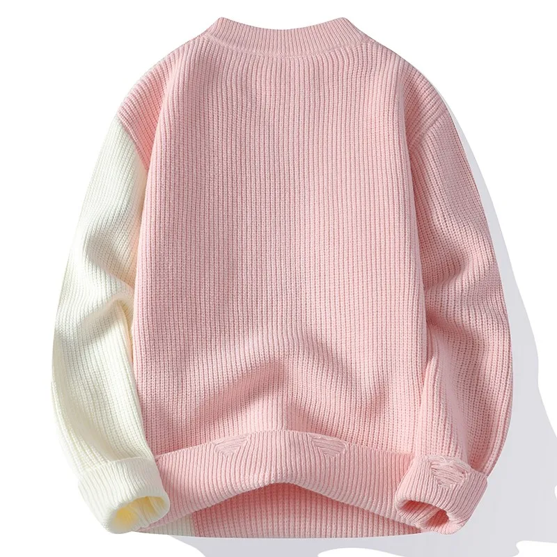 Drachen Graffiti Farbe blockiert Mode Gestrickte Pullover männer Strickwaren Warme Pullover Hohe Qualität Herren Casual Lose Männliche Jumper