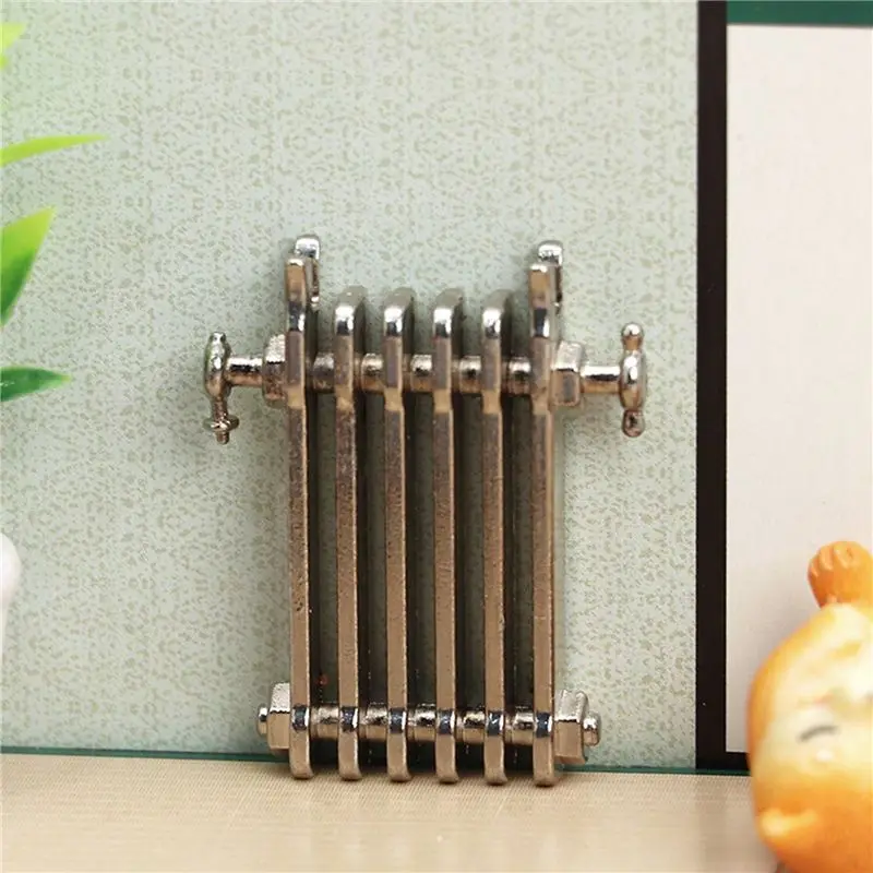 AINY-2X 1/12 échelle maison de poupée Miniature alliage radiateur Simulation accessoires de chauffage pour la décoration de la maison meubles de maison