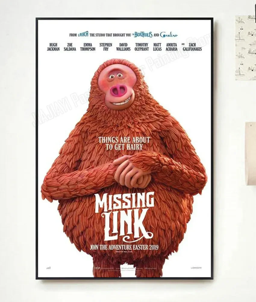 NP118 Missing Link Movie 2 Classic Film Fashion Trend Home Art Decor Silk Poster Wall Sticker Deco Christmas Gift