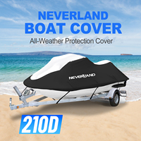 Oxford Boat Cover Heavy Duty Waterproof Dust SUN Rain Proof Trailerable Fishing Ski Bass Speedboat V-Shape Covers 15-35ft 210D