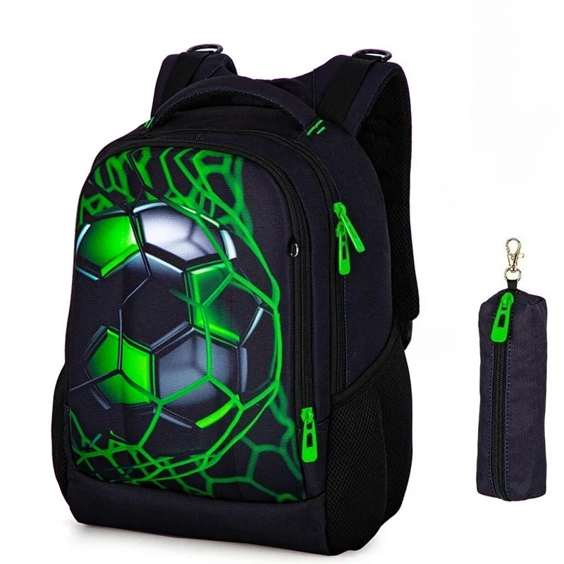 

New Orthopedic School Bag For Boys 3D Football Backpacks Students children's Multifunctional Bagpack Teenagers Bookbag Mochilas