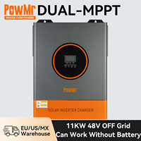 PowMr 48V 11KW Dual MPPT Hybrid Solar Inverter 160A Off Grid Pure Sine Wave Inverter Dual PV Input and AC Output