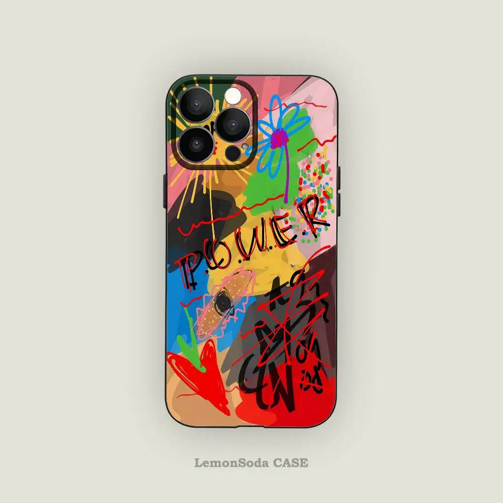 Playful Sun & Flower Doodle Phone Case Black Silicone Matte Phone Case For Iphone 17 Air 16 15 14 13 12 11 Pro Max TPU Soft Case