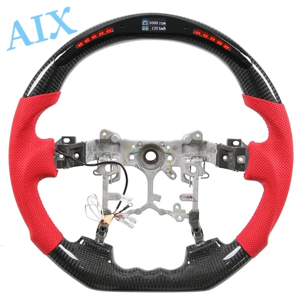 Custom Carbon Fiber Steering Wheel with LED ,Universal Fit for Toyota Reiz (Mark X), 2010-2013