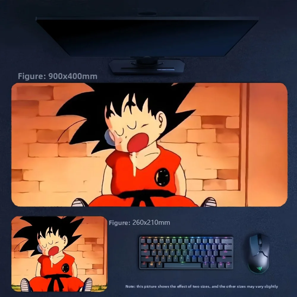 Cartoon Animation Dragon Ball Goku Leather Mouse Pad Boys E-sports Game Large Size Non-Slip Keyboard Pad Decorative Tablecloth