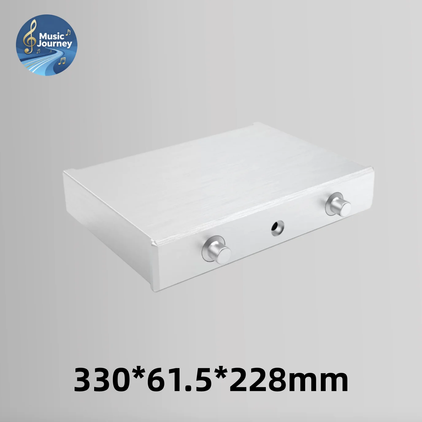 330*61.5*228mm Brushed All‑Aluminum HIFI Chassis DIY Audio case, Preamp Headphone Amp DAC Decoder Home Amp Case Shell With Knob