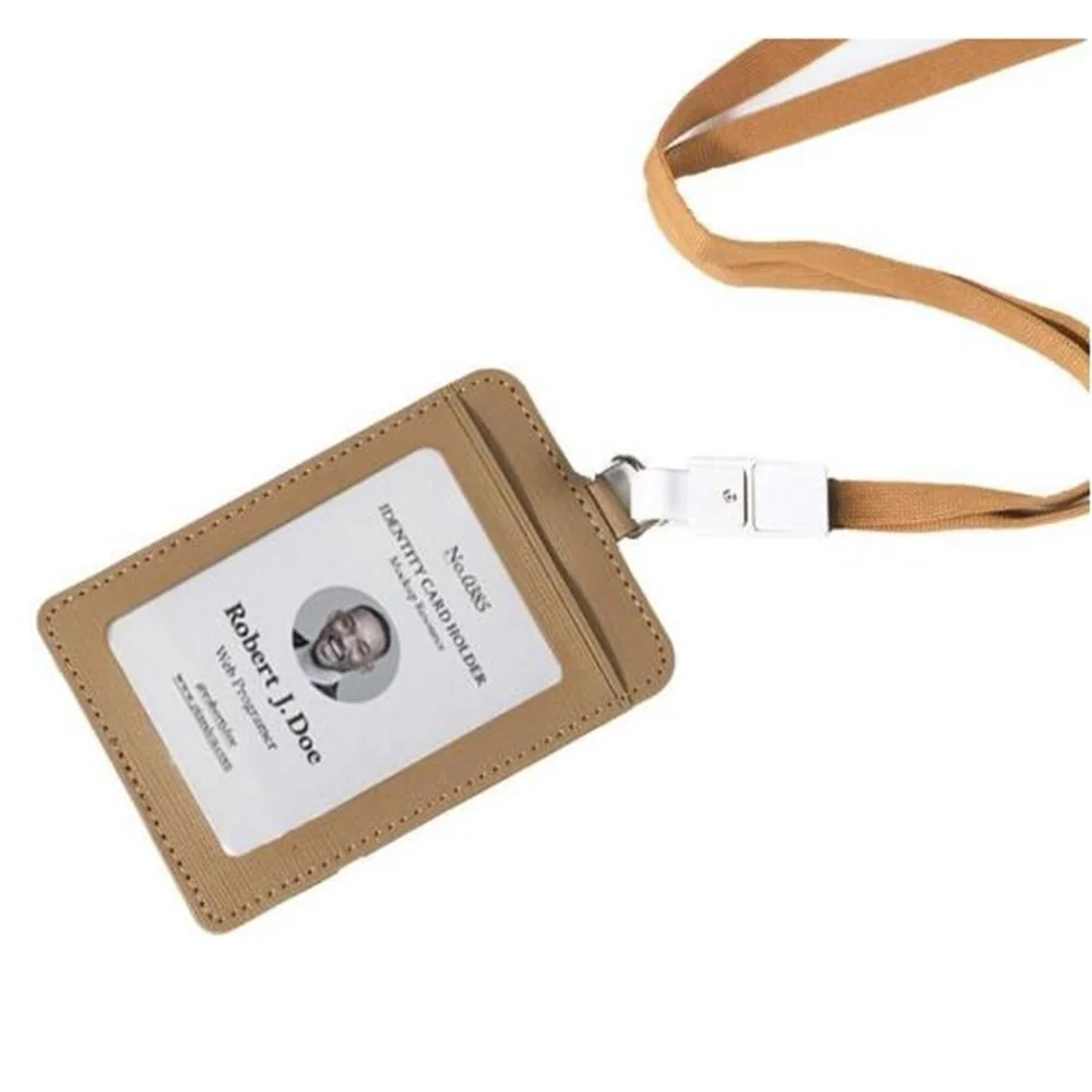 PU Badge Holder para Empregado e Passaporte, Alta Qualidade ID Card, Controle de Acesso, Name Tag, Student, Badge Holder, Tamanho Padrão