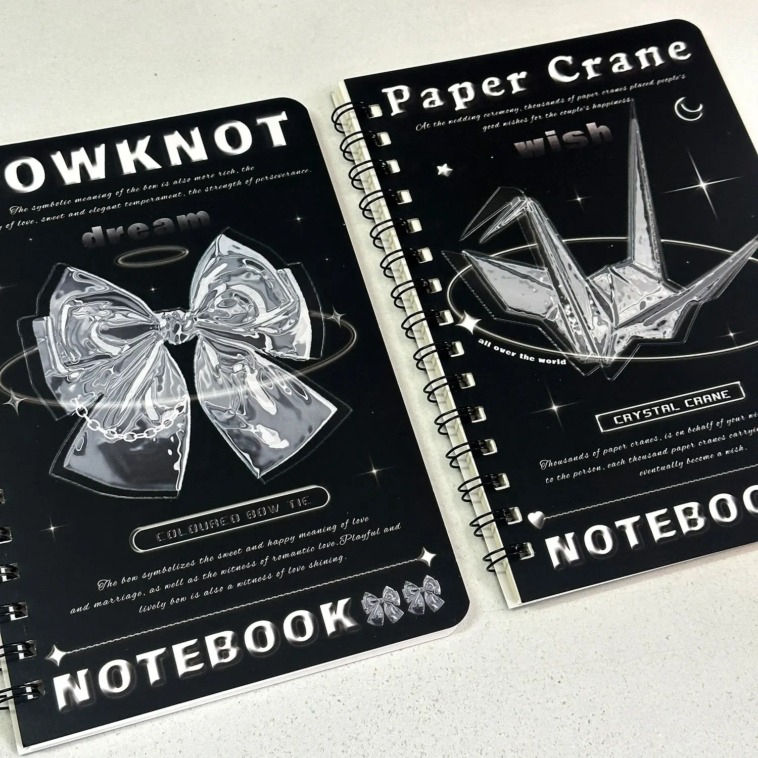 INS Bow Knot Coil Notebook Japanese Student Horizontal Line Diary High Beauty Notebook Planner Back To School