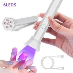 LINMANDA 18W Mini UV LED lámpara de uñas lámpara de uñas portátil luz de curado de secado rápido para esmalte de Gel sin manos negras 6 lámparas lámpara UV