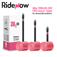 RideNow TPU 700C Road Bike Inner Tube 700x18 -32C Bicycle Tire Black French Valve 45/65/85mm Bike Super Light Inner Tube Cycling