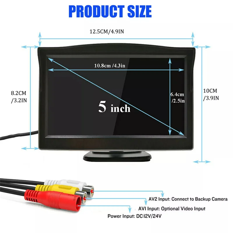 Vehicle Accessories Backup Camera Wireless Car Rear View HD Parking System Night Vision + 5" Monitor image 6